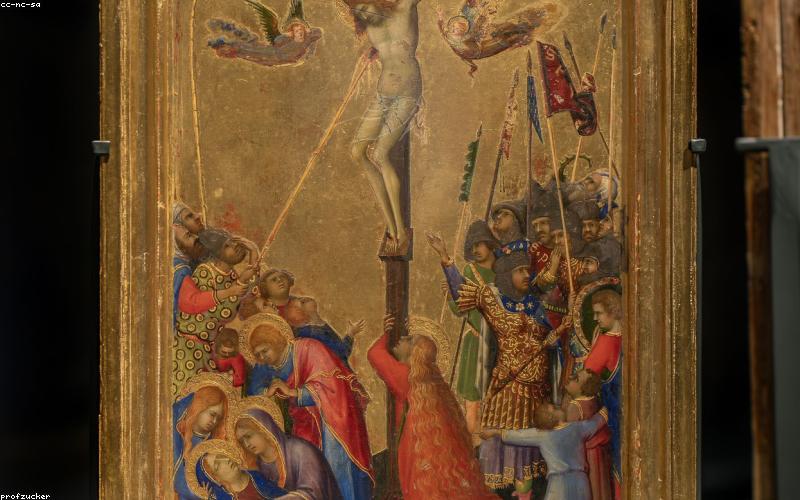 A photo showing different brands of solar panels stacked in a warehouse, with a price tag visible on one panel.